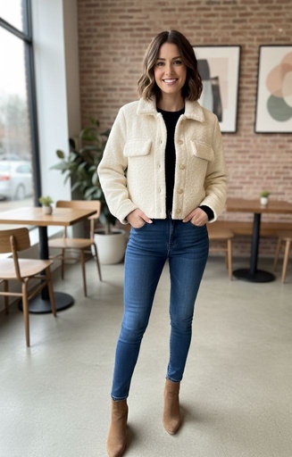 ACTIVE CHAQUETA CREMA MUJER J13665