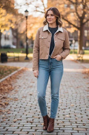 [J14182] ACTIVE CHAQUETA COCOA-BLC  MUJER J14182