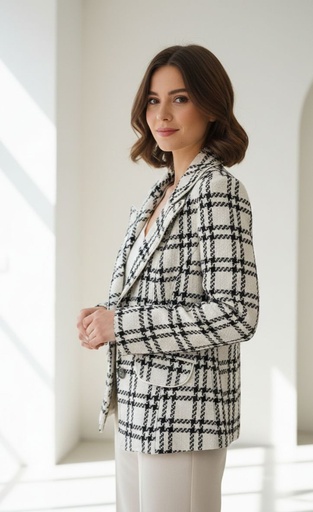 [JCC7187] AVAILABLE CHAQUETA MUJER BLANCO-