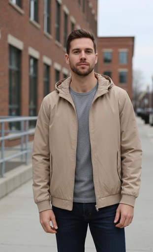 [JR3500] NAUTICA CHUMPA BEIGE HOMBRE