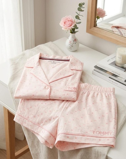 TOMMY PIJAMA ROSA PNTS.2PZS MUJER R85S553