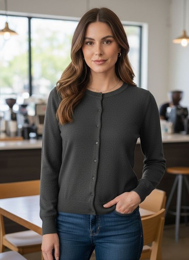 CIELO SUETER BOTONES GRIS OSCURO M. SW650G