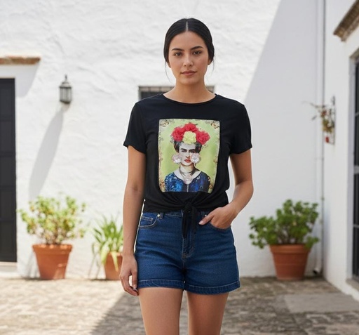 [T6467] KLAXON BLUSA MUJER NEGRO T6467