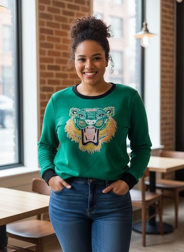 [TA15180] LULUMARI SUETER MUJER VERDE LEON