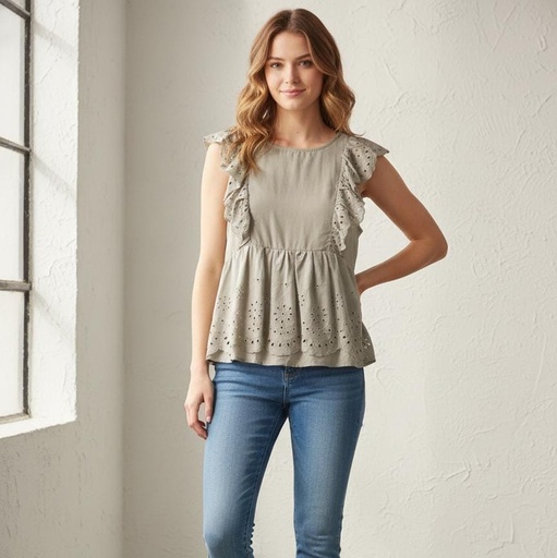 MINE BLUSA MUJER VERDE OLIVO TB6714VO