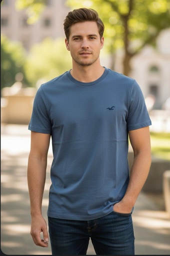 [VB85391507] HOLLISTER CAMISETA AZUL HOMBRE
