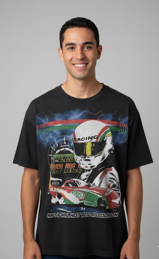 HOLLISTER CAMISA NEGRO CARRO CARRERA VB88648466