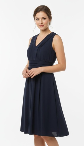 [VC00X186] VESTIDO AZUL MARINO C. D15613BY1