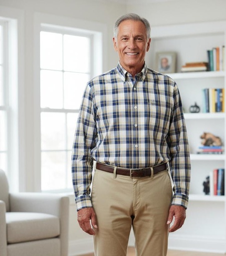 NAUTICA CAMISA CUADRIC.AMARI-VRD WR3793