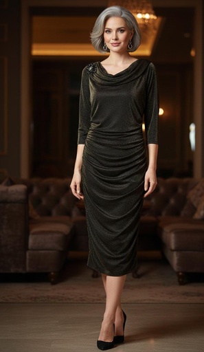 [ZQDM8912] DAVID MEISTER VESTIDO MUJER NEGRO-DRD