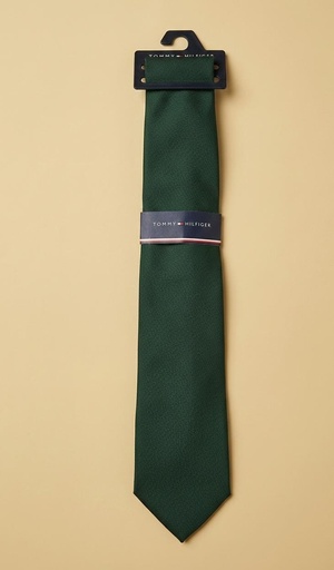 [PTMX000211] TOMMY CORBATA VERDE OSCURO HOMBRE PTMX000211