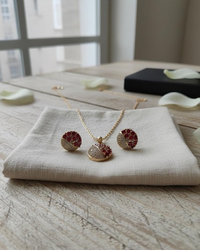 SET COLLAR-ARETES ENCHAPE CLRS SET004