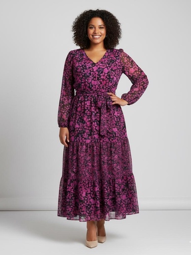 KASPER VESTIDO FLORES MORADO 10990068