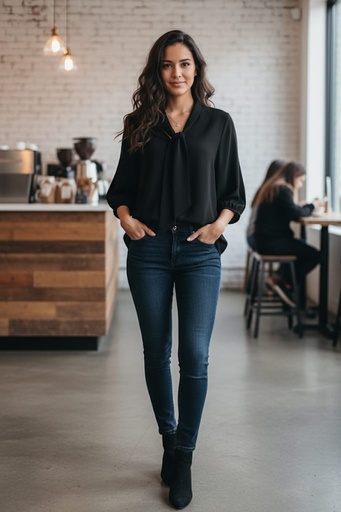 [7811] APRIL BLUSA MUJER NEGRO 7811