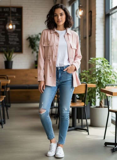 [80019JMR] LOVE TREE CHAQUETA ROSA VIEJO MUJER