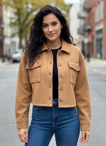 LOVE TREE CHAQUETA CAMEL MUJER 80185JHC