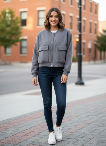 LOVE TREE CHAQUETA GRIS MUJER 80205JN