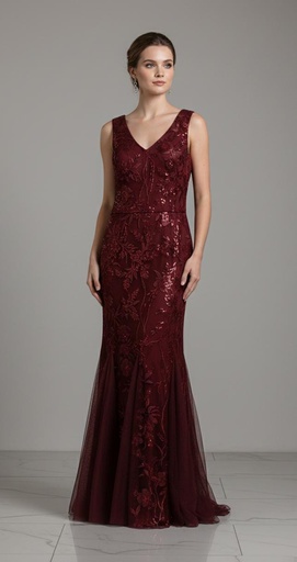 ALEX VESTIDO OCRE LENTEJUELA 81171409