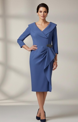 ALEX VESTIDO AZUL CELESTE FLR BRILLANTE 8134462