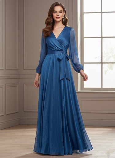 ALEX VESTIDO AZUL BRILLANTE MUJER 8192021