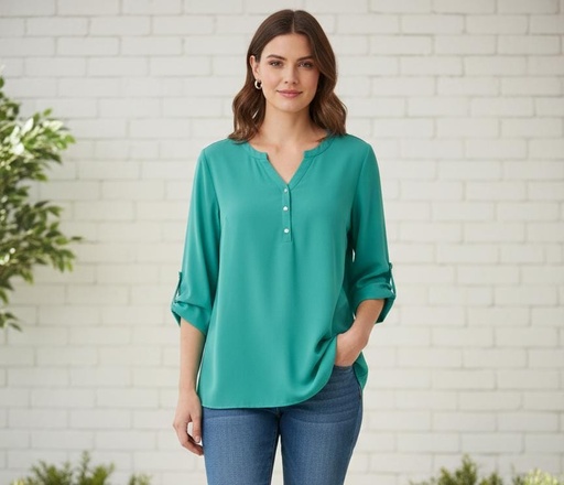 [8358CV] TACERA BLUSA MUJER VERDE 8358C