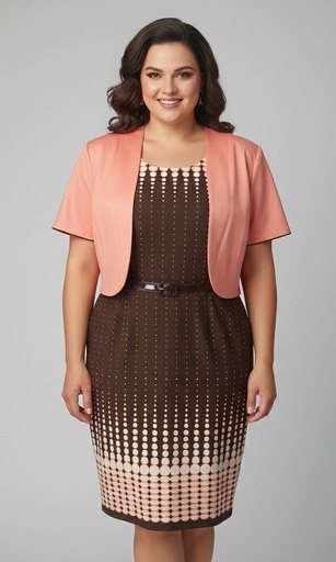 [83742] STUDIO I VESTIDO-SACO MUJER CAFE-NEON 2p