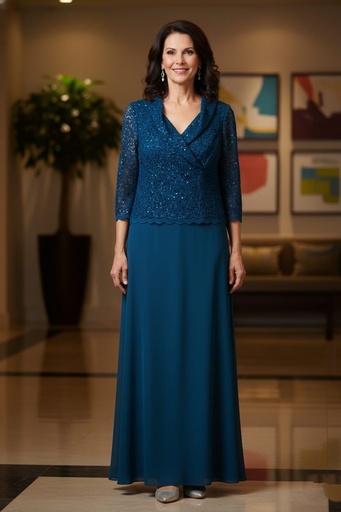 ALEX VESTIDO AQUA LENTEJUELA MUJER 84122750A