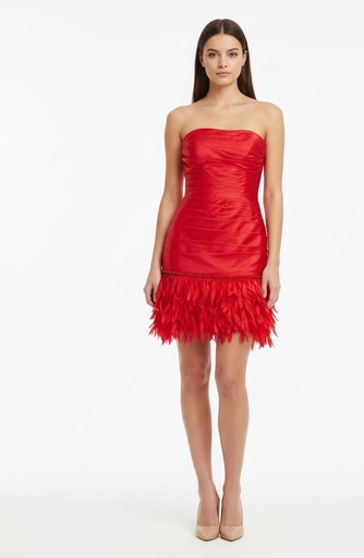 [8603147] JS VESTIDO MUJER ROJO