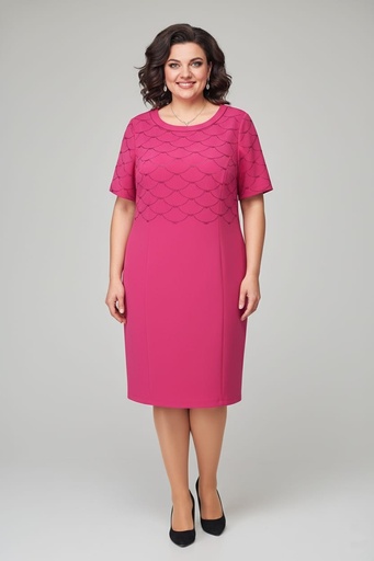 [8944] COLETTE VESTIDO FUCHSIA BRILLO MUJER