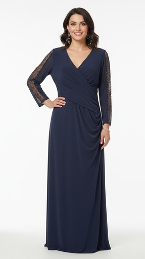 [9135213] SLNY VESTIDO L. AZUL MARINO