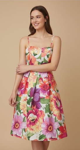 MAISON TARA VESTIDO FLORES CLRS 91641M