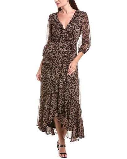 [93307M] MAISON TARA VESTIDO TIGRIADO LARGO