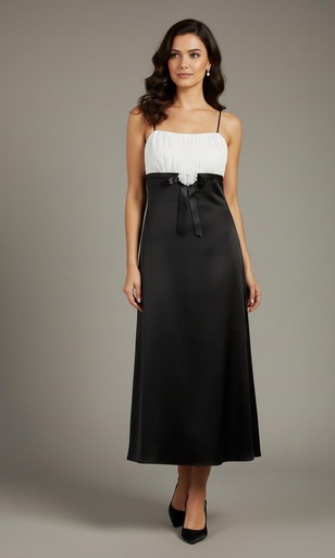 [9528] BETSY&ADAM VESTIDO MUJER BLC-NEGRO