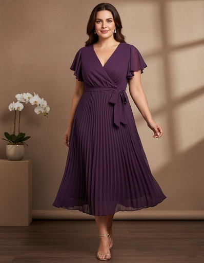 MAISON TARA VESTIDO MORADO MUJER 97538M