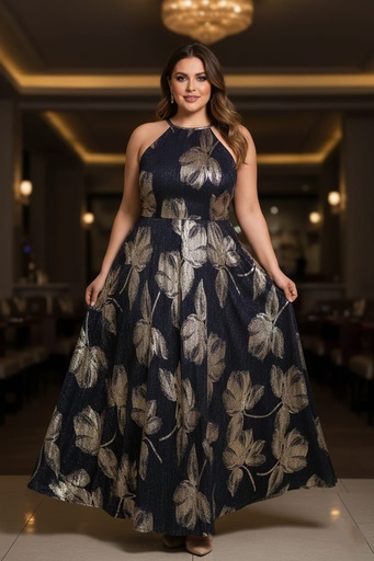 BETSY&ADAM VESTIDO AZUL M.BRILLANTE.DRD A25355