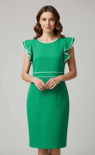 [A99C3ME4] TOMMY VESTIDO MUJER VERDE LIMON