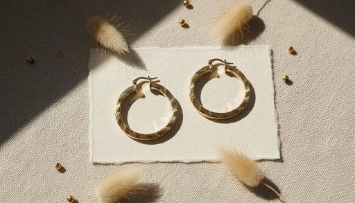 [AE0197] ARETES ENCHAPE DORADO-PLATA MED.