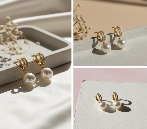 [AE0248] ARETES ENCHAPE DRD-PERLA COLGANTE