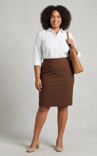 [LP1160SCC] LOVE FALDA PLUS CAFE MUJER