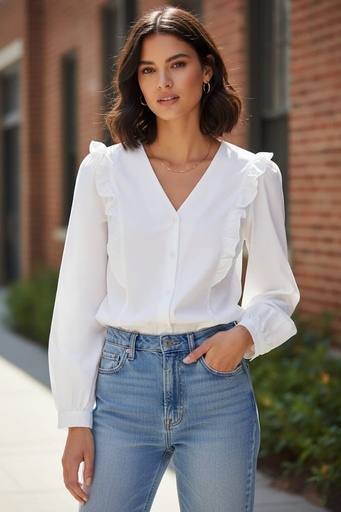 MARC NEW BLUSA BLANCO MUJER M2MT1520B