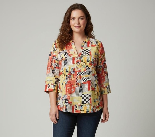 [MB2094T] MANHATTAN BLUSA MUJER AMARILLO ESTAM