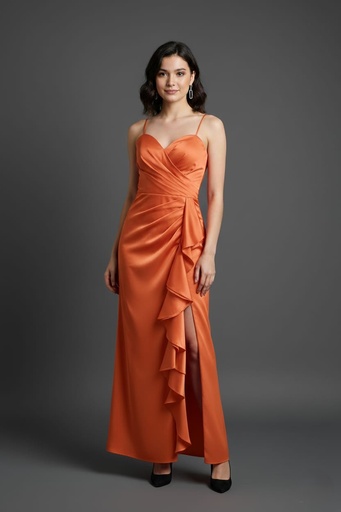 [MF21671] MANIJU VESTIDO NARANJA MUJER