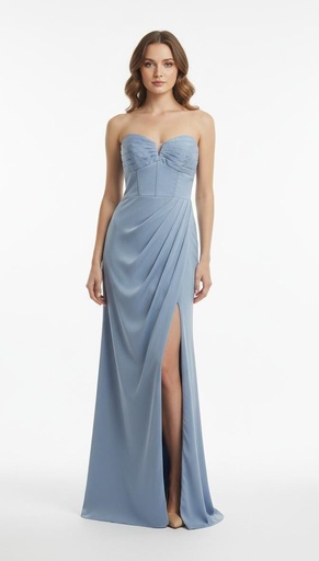 [MF22404] MANIJU VESTIDO CELESTE MUJER