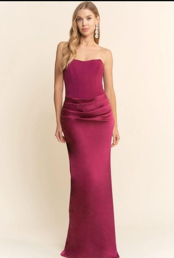 MANIJU VESTIDO VINO MUJER LARGO MF22683V