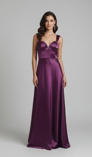 MANIJU VESTIDO CIRUELA LARGO MF23005F