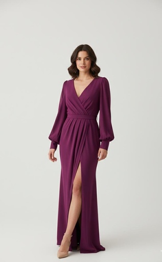 [MF2733] MANIJU VESTIDO L. MAGENTA MUJER