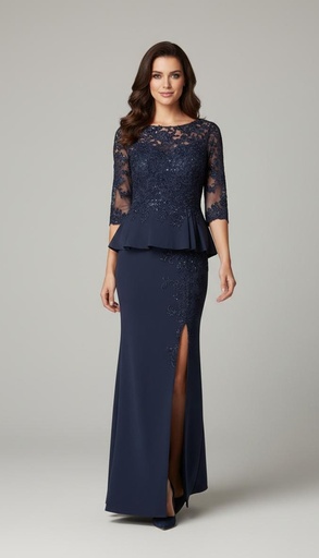 MADISON VESTIDO AZUL MARINO LENTEJUELA MV1124