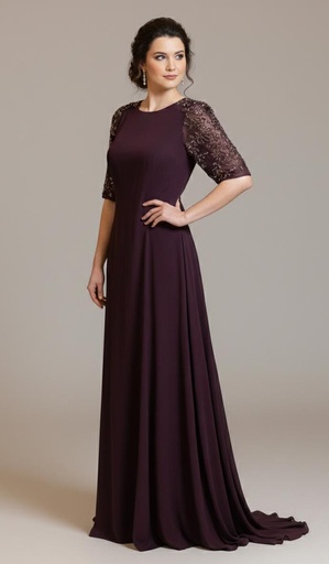 [MV1131] MARSONI VESTIDO OCRE BRILLANTES MV1131