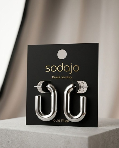 [ZZ219162] SADAJO ARETES CUDRADO PLETADO ENCHAPE