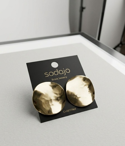 [ZZ219173] SADAJO ARETES REDONDO ENCHAPE